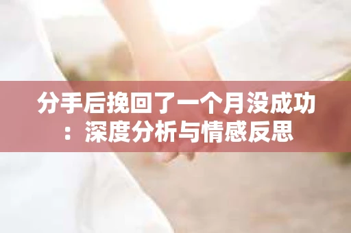 分手后挽回了一个月没成功：深度分析与情感反思